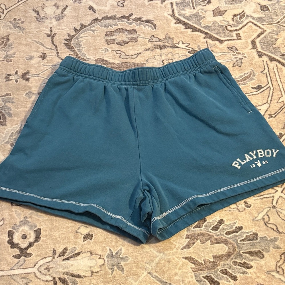 Pacsun Playboy Women's Blue Shorts size medium